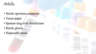 Diagnostic Blood Testing Procedures   and comprehensive