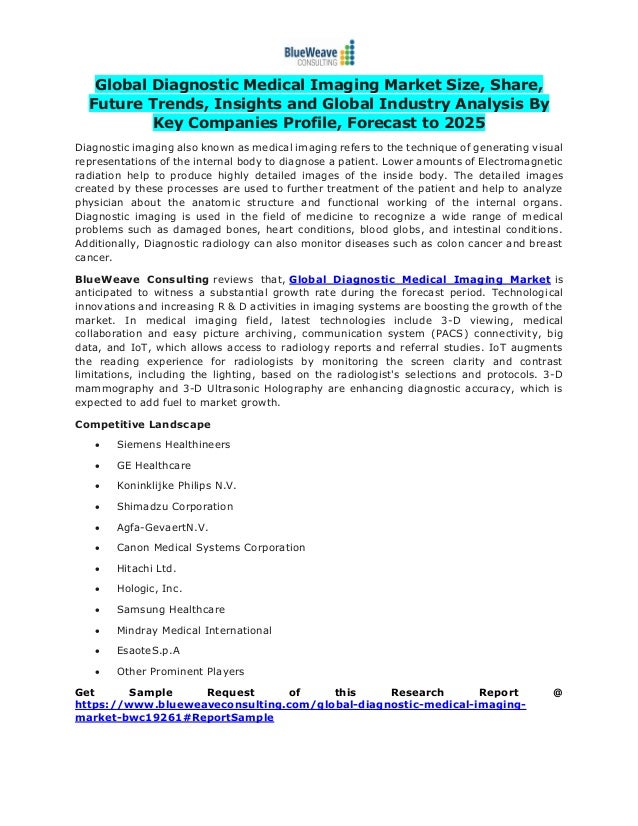 Global Diagnostic Medical Imaging Market Size, Share, Future Trends