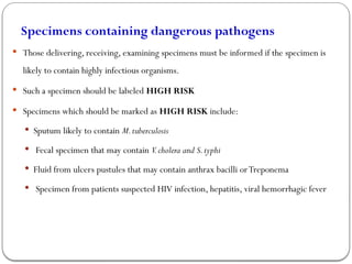 High Risk Specimen Diagnostic microbiology for medical students | PPTX