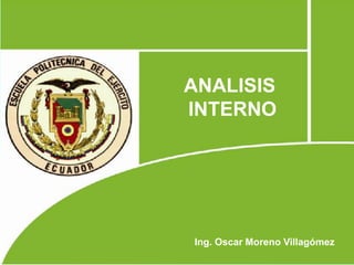 E.S.P.E.
           ANALISIS
           INTERNO




           Ing. Oscar Moreno Villagómez
                      Ing. Oscar Moreno V.
                            Consultor        3
 