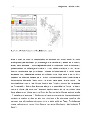 Diagnostico comparativo de Usos del Suelo POT 2002 y el territorio actual 2015 de la ciudad de Popayán