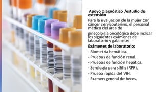 DIAGNOSTICO cervico uterino presentación | PDF
