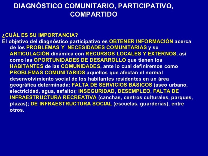 Diagnostico comunitario 04 marzo 2012