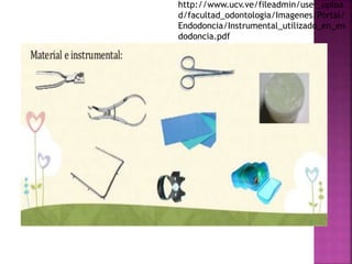 http://www.ucv.ve/fileadmin/user_uploa
d/facultad_odontologia/Imagenes/Portal/
Endodoncia/Instrumental_utilizado_en_en
dodoncia.pdf
 
