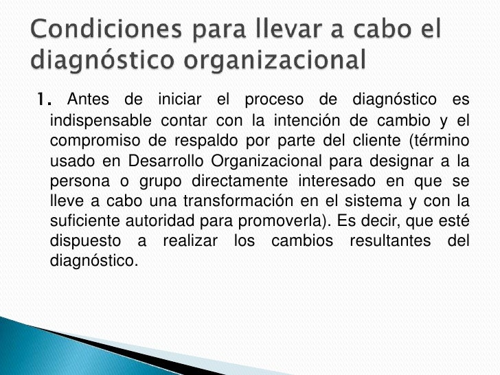Diagnostico organizacional Diagnostico organizacional