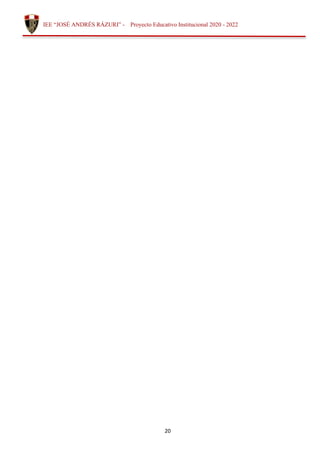 20
IEE “JOSÉ ANDRÉS RÁZURI” - Proyecto Educativo Institucional 2020 - 2022
 