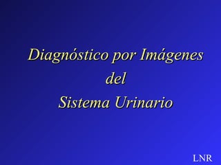 Diagnóstico por ImágenesDiagnóstico por Imágenes
deldel
Sistema UrinarioSistema Urinario
LNR
 