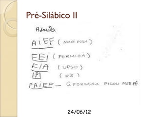 Pré-Silábico II




            24/06/12
 