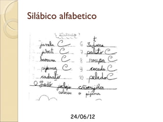 Silábico alfabetico




           24/06/12
 
