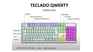 TECLADO QWERTY
CODIGO ASCII
 