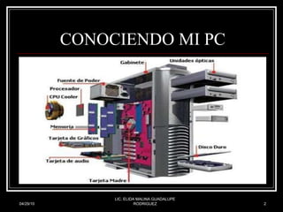 CONOCIENDO MI PC 04/29/10 LIC. ELIDA MALINA GUADALUPE RODRIGUEZ 