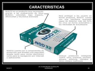 04/29/10 LIC. ELIDA MALINA GUADALUPE RODRIGUEZ CARACTERISTICAS 