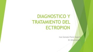 DIAGNOSTICO Y 
TRATAMIENTO DEL 
ECTROPION 
Ivan Gonzalo Flores Segovia 
R1 Oftalmología 
 