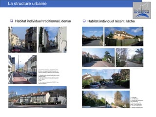 La structure urbaine Habitat individuel traditionnel, dense Habitat individuel récent, lâche 