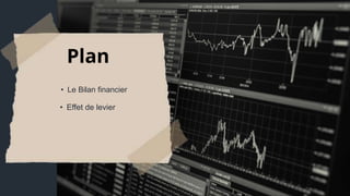 • Le Bilan financier
• Effet de levier
Plan
 