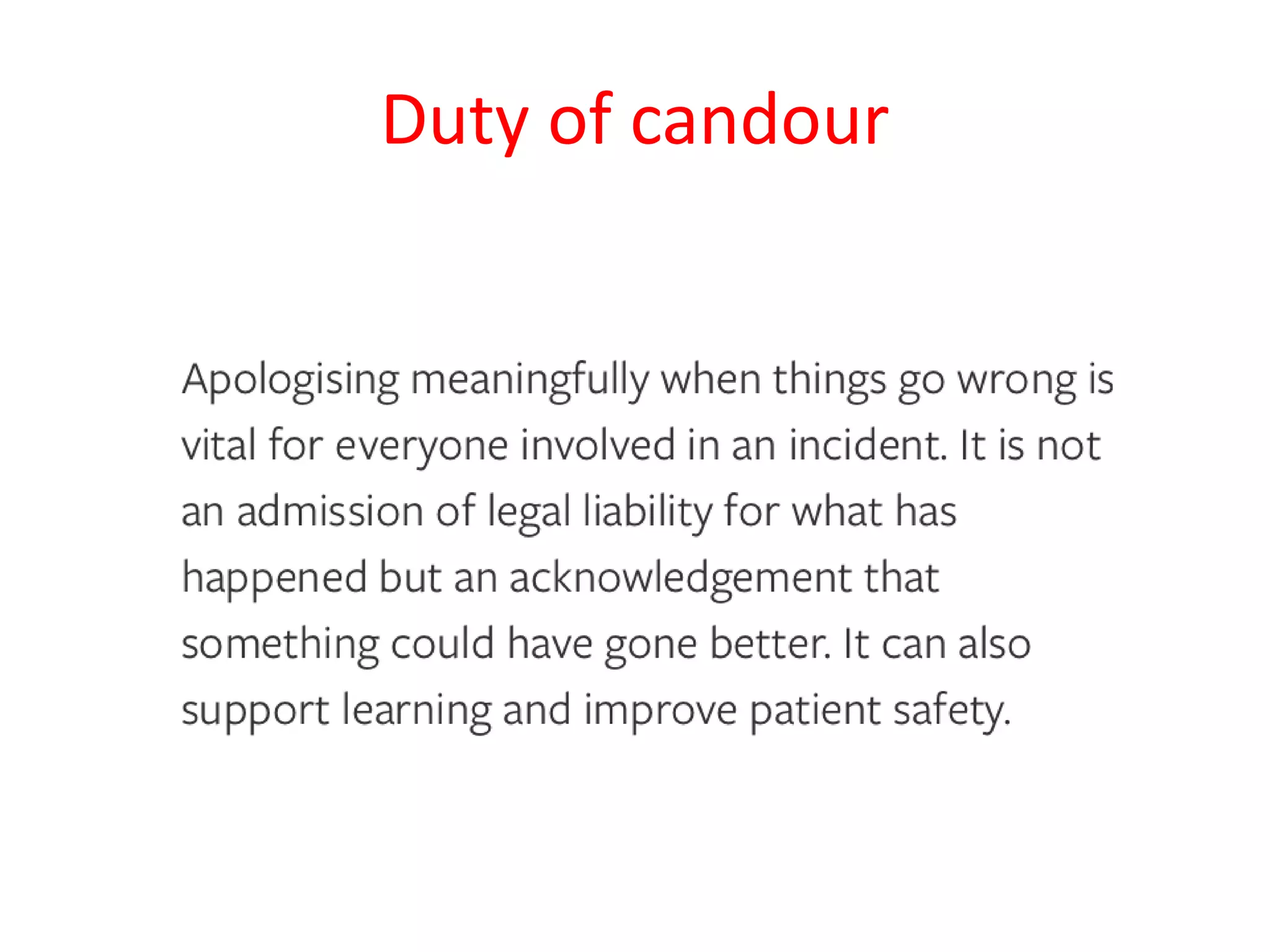 Duty of candour
 