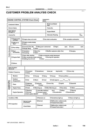 Lexus Trouble Diagnostics | PDF