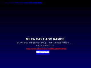 DIAGNOSTICS established tools and  recent advances  ANTISOCIAL PERSONALITY  DISORDER  MILEN SANTIAGO RAMOS CLINICAL PSYCHOLOGY… NEUROSCIENCE ….. CRIMINOLOGY http://www.slideshare.net/MILENSRAMOS 