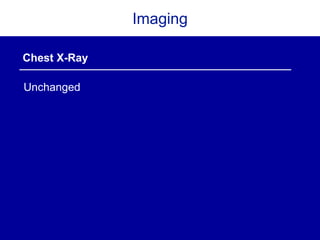 Imaging
Chest X-Ray
Unchanged
 