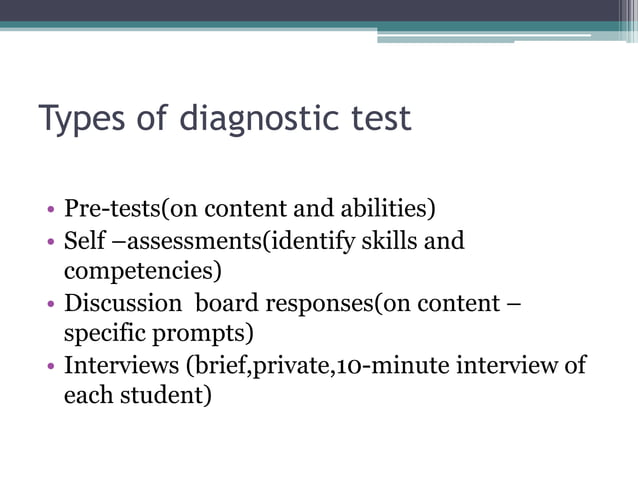 Diagnostic test