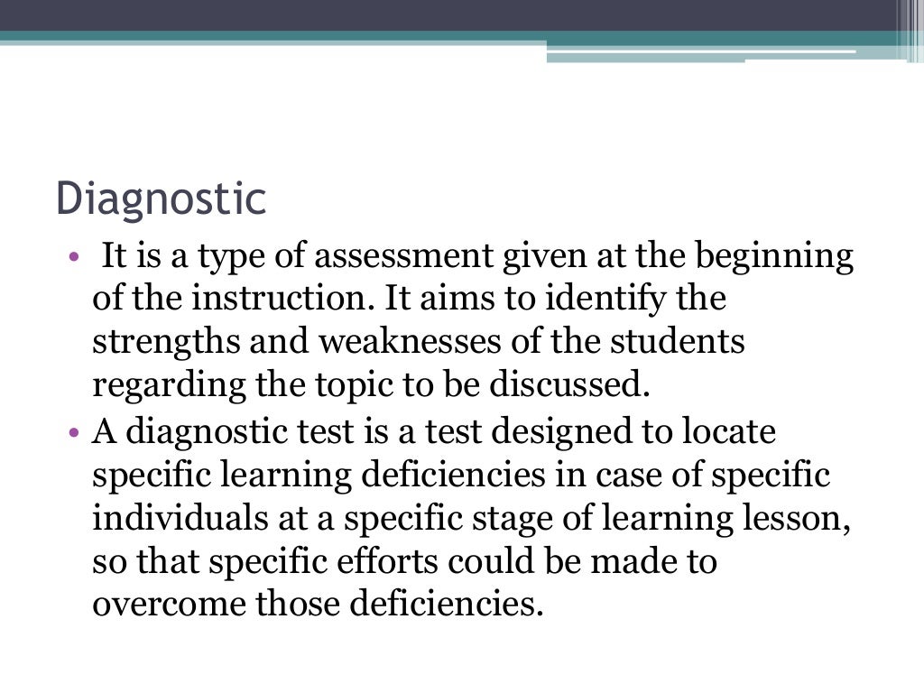 Diagnostic test