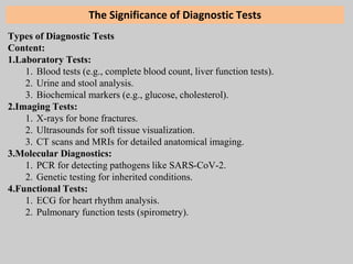 Comprehensive Overview of Diagnostic Tests in Medicine: Importance ...