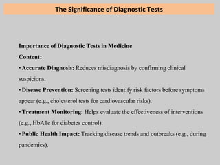 Comprehensive Overview of Diagnostic Tests in Medicine: Importance ...