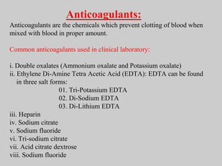 Comprehensive Guide to Specimen Collection and Biochemical Analysis in ...