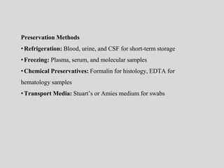 Comprehensive Guide to Specimen Collection and Biochemical Analysis in ...