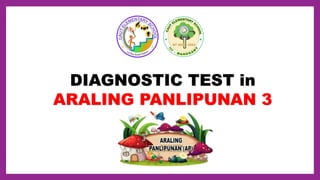 DIAGNOSTIC TEST in
ARALING PANLIPUNAN 3
 