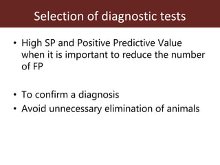 Assessing the performance of diagnostic tests