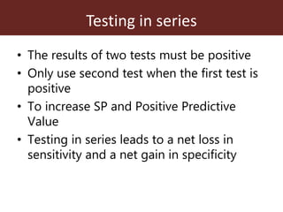 Assessing the performance of diagnostic tests