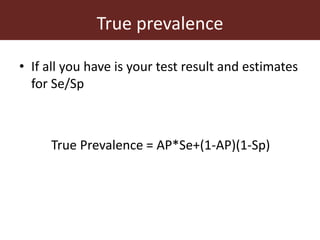 Assessing the performance of diagnostic tests