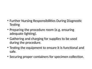 Comprehensive Guide to Diagnostic Testing and Nursing Care | PPTX