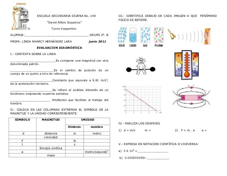 Diagnóstico Ciencias 2 Física
