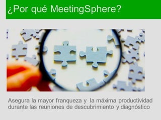 Un diagnóstico de tu centro más eficiente
17
Recoge información sobre aquellas
áreas que sean motivo de
preocupación..
2
Mueve el contenido de la
Discusión a la herramienta
de Clasificación para
priorizar y valorar ideas.
4
Genera un informe de la
sesión instantáneamente
con Report Maker.
6
Empieza con un
diagnóstico organizacional
on-line.
1
Mueve el contenido a la
herramienta de
Discusión para el
análisis conjunto y
resolver problemas en
grupo.
3
Asigna prioridades y acciones con
el Action Tracker.
5
 