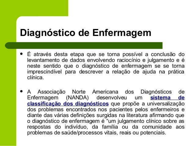 Diagnóstico de enfermagem