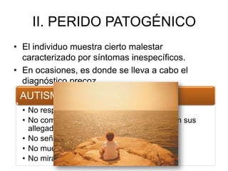 II. PERIDO PATOGÉNICOEl individuo muestra cierto malestar caracterizado por síntomas inespecíficos.En ocasiones, es donde se lleva a cabo el diagnóstico precoz.