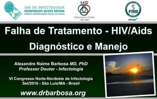 Alexandre Naime Barbosa MD, PhD
Professor Doutor - Infectologia
VI Congresso Norte-Nordeste de Infectologia
Set/2016 - São Luís/MA - Brasil
 