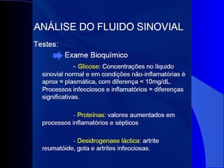 Diagnósticos diferenciais das monoartrites.