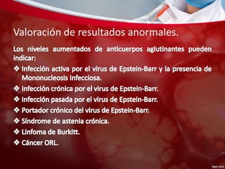 Valoración de resultados anormales. 
 