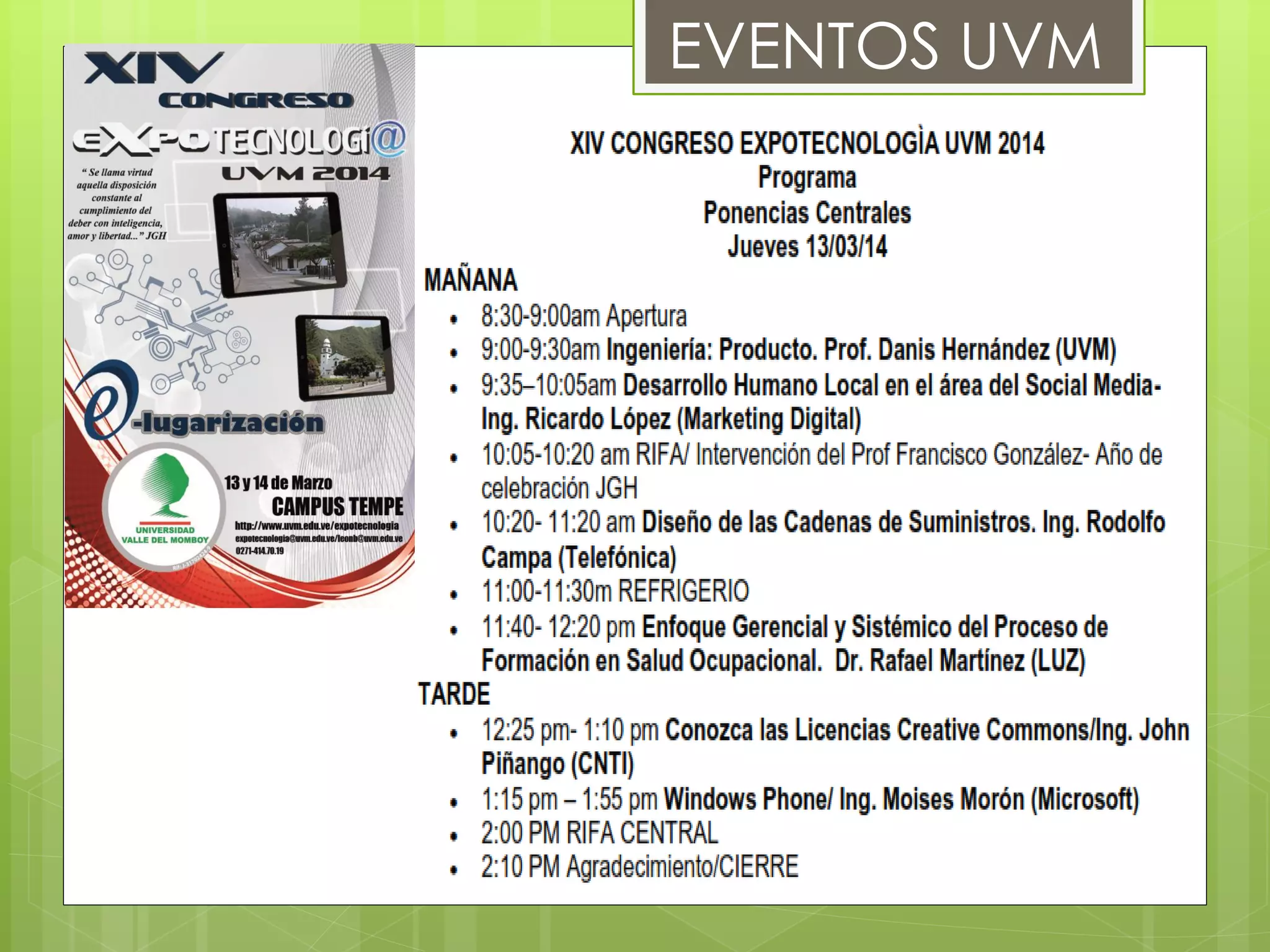 EVENTOS UVM
 