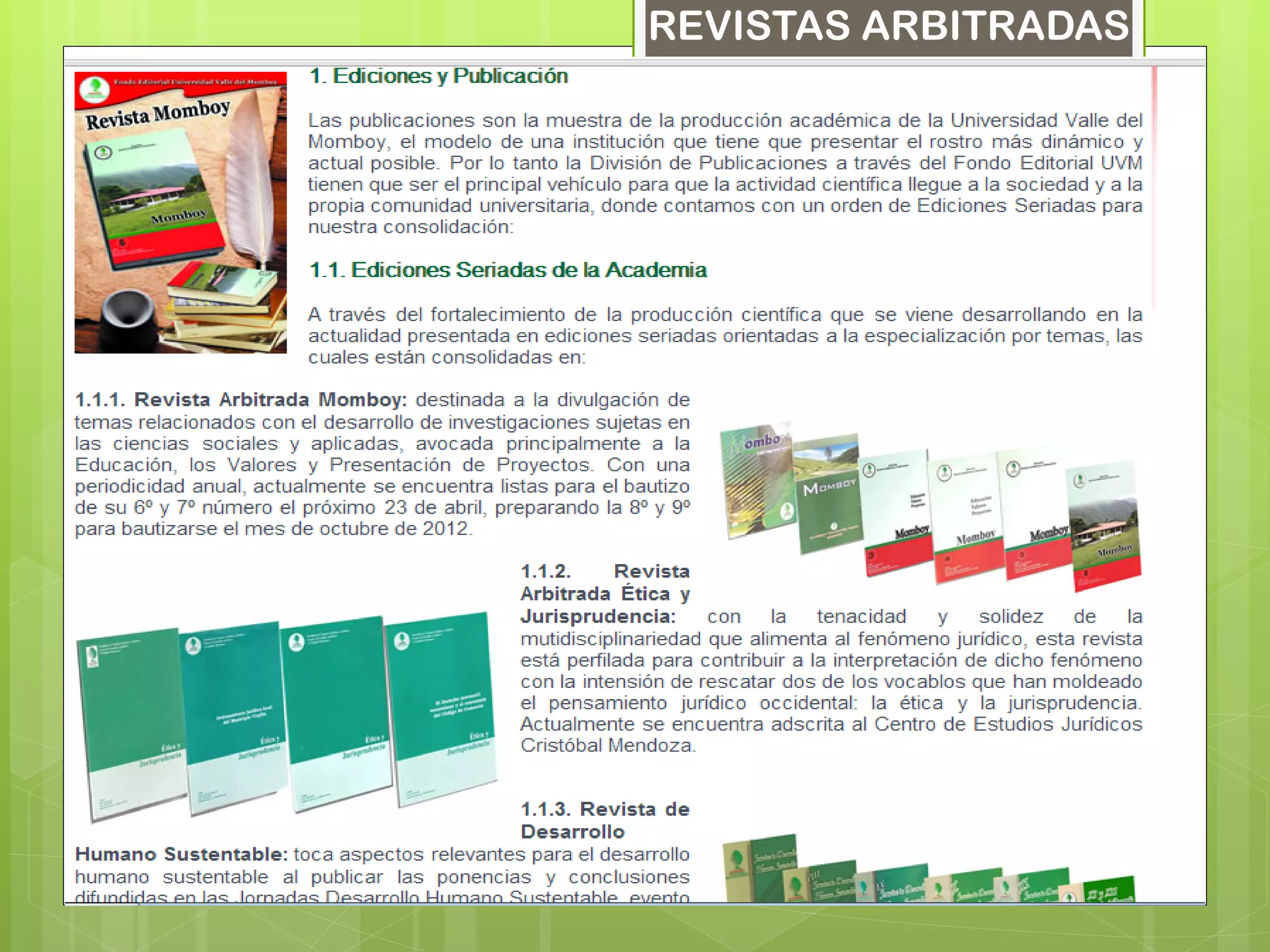 REVISTAS ARBITRADAS
 