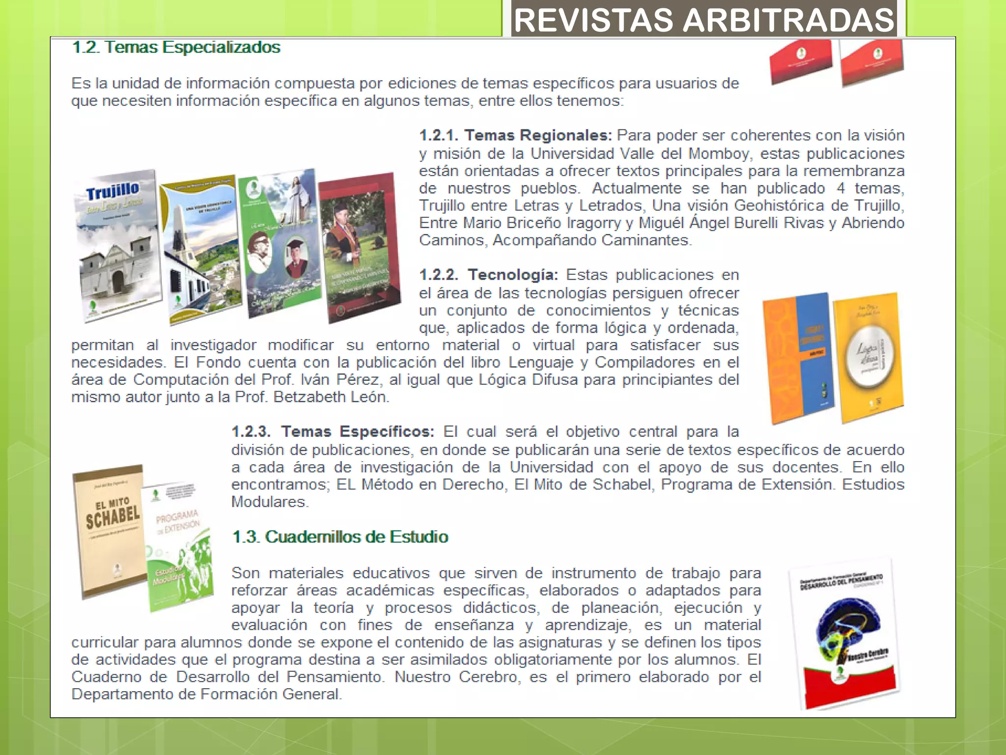 REVISTAS ARBITRADAS
 