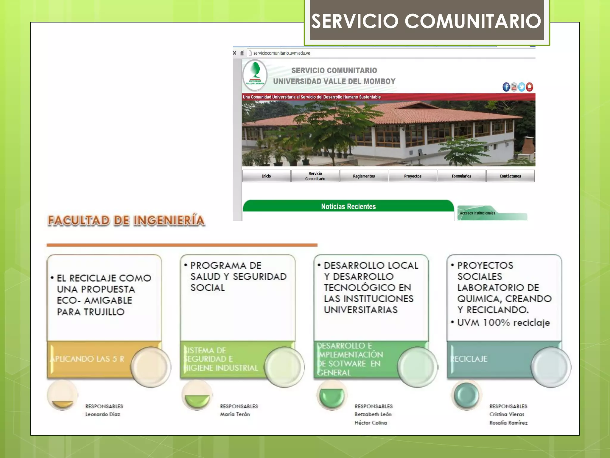 SERVICIO COMUNITARIO
 