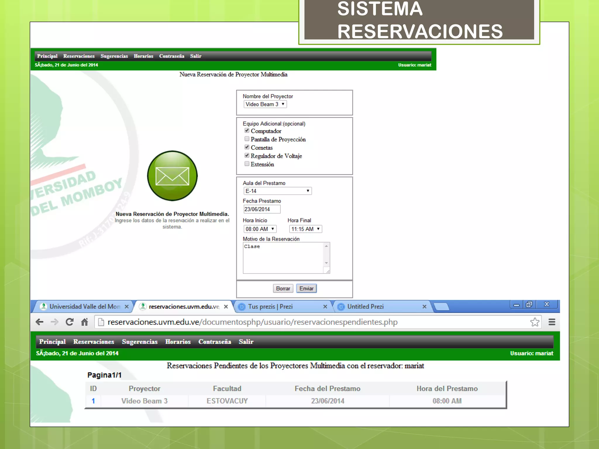 SISTEMA
RESERVACIONES
 