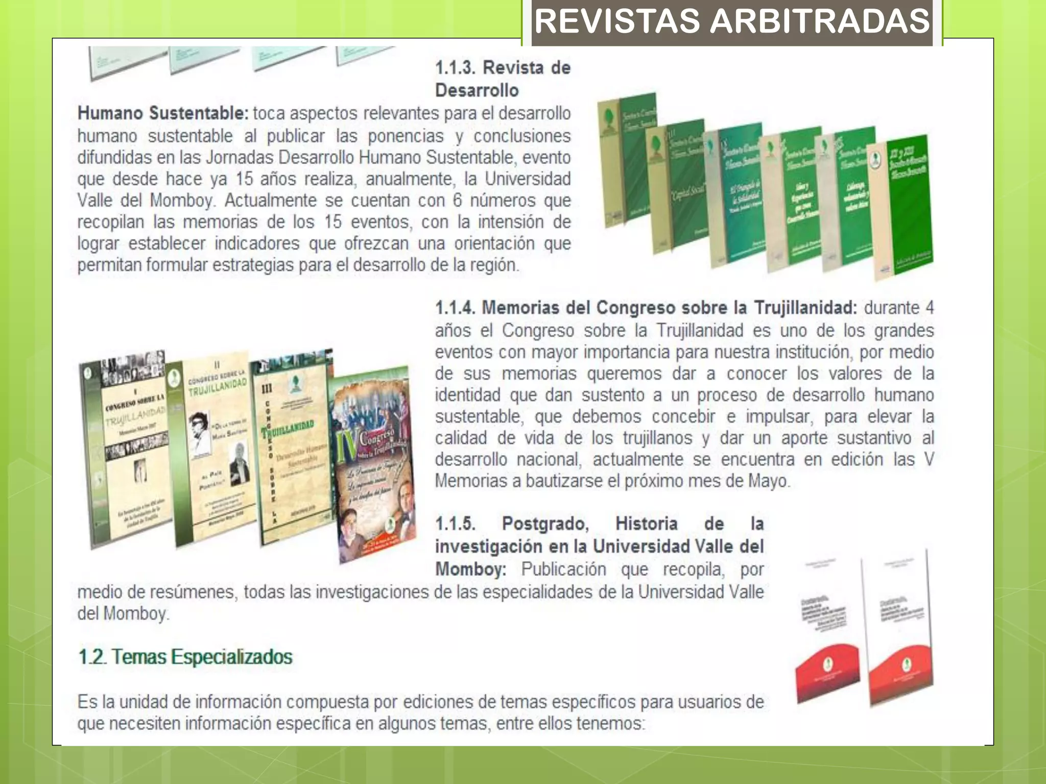 REVISTAS ARBITRADAS
 