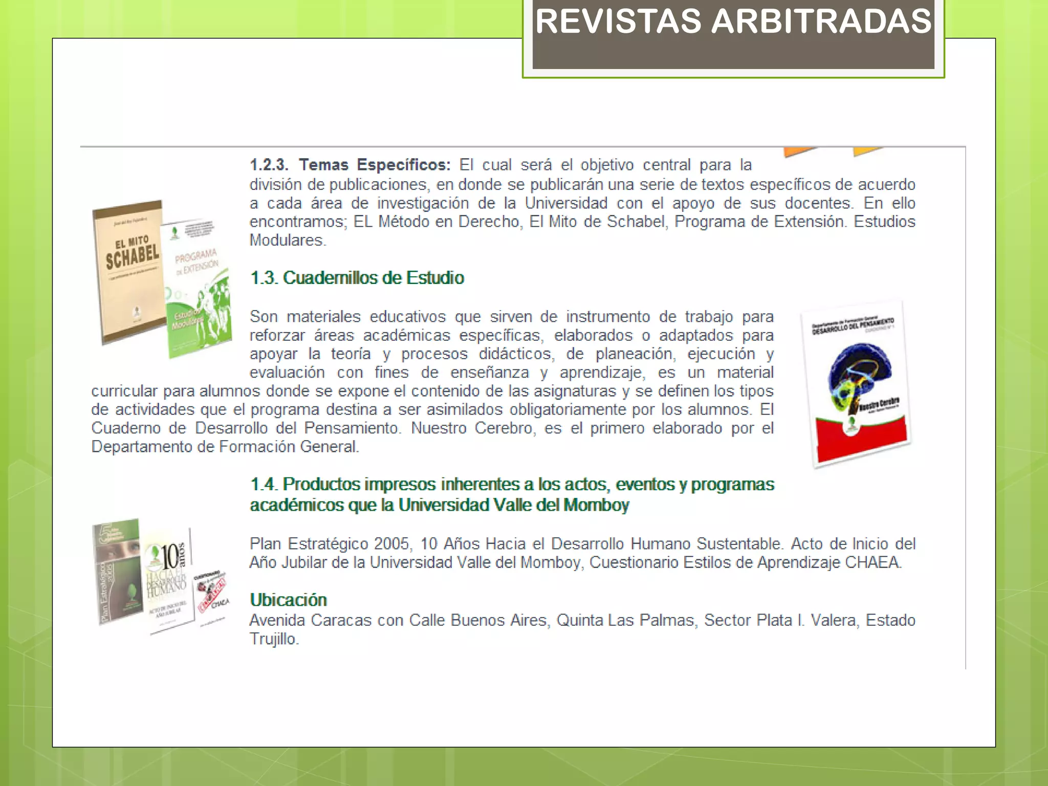 REVISTAS ARBITRADAS
 