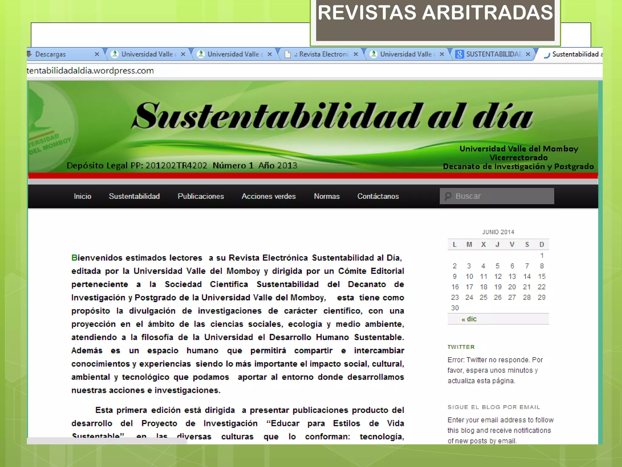 REVISTAS ARBITRADAS
 