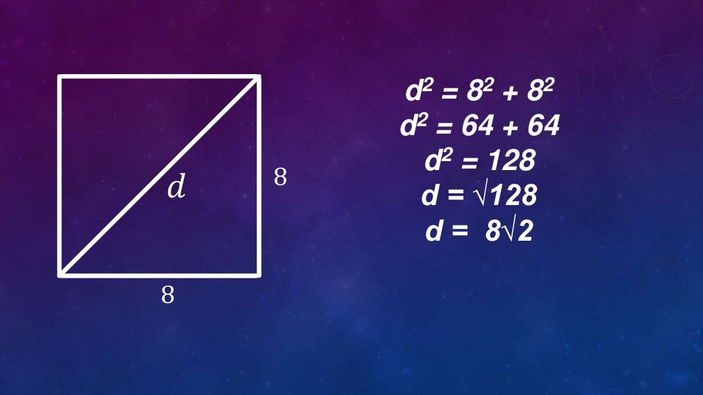 Como Descobrir A Diagonal De Um Quadrado